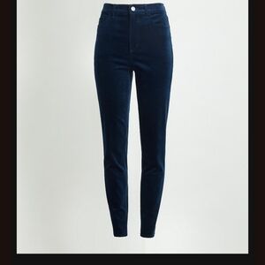 Loft High Waist Velvet Skinny Ankle Pants